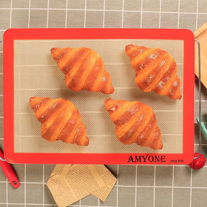 AMYONE Silicone Baking Mat for Jelly Roll Pan, Non-Stick Silicone Baking Sheet - Image 4
