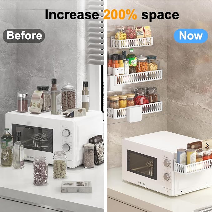 Sevenblue 4 Pack Large Magnetic Spice Rack - Image 2