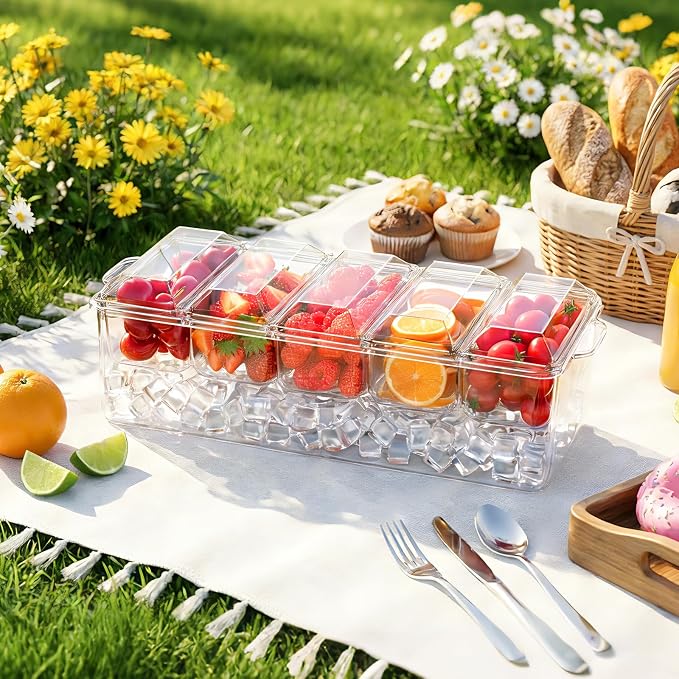 ARSTPEOE Condiment Tray, Chilled Condiment Server - Image 3