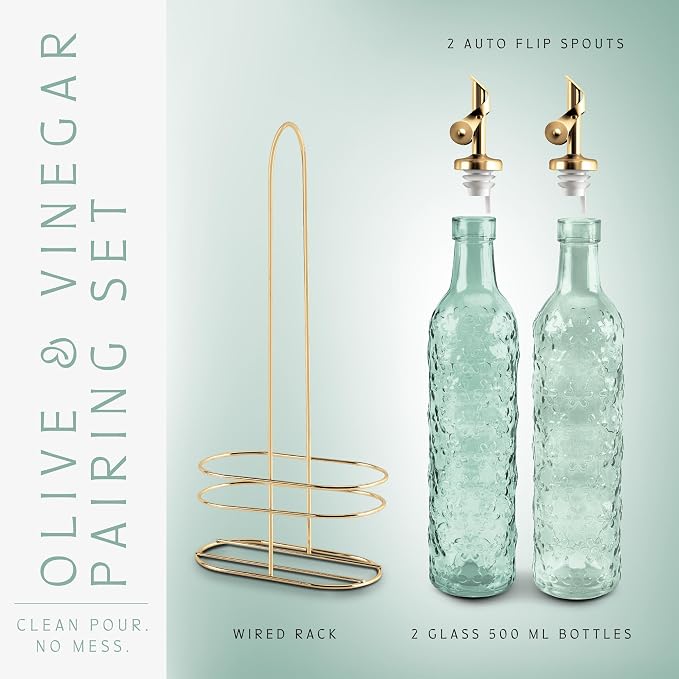 COOK WITH COLOR Glass Olive Oil Bottle Dispenser - Image 3