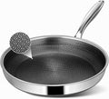 Non Stick Frying Pans, 12-inch Hybrid Frying Pans Nonstick Stainless Steel by Vocvee