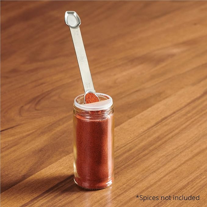AllSpice Stainless Steel Double Sided Measuring Spoon- 1/2 Teaspoon and 1/4 - Image 2