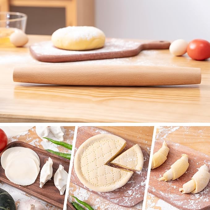 AISOSO French Rolling Pin, 15.75 Inches Wood Rolling Pins - Image 6