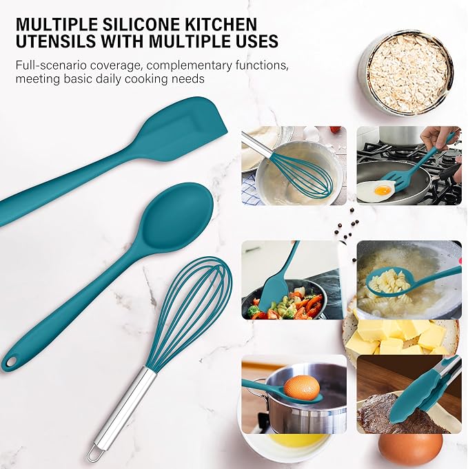 HaWare 11 PCS Silicone Cooking Utensils Set, Heat Resistant Kitchen Utensils - Image 5