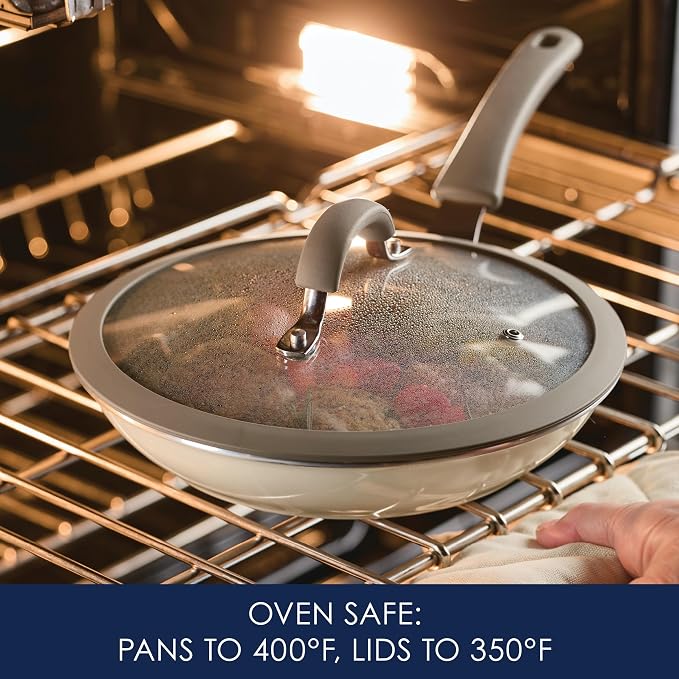 Rachael Ray Cook + Create Nonstick Cookware Pots and Pans Set, Includes Baking - Image 7