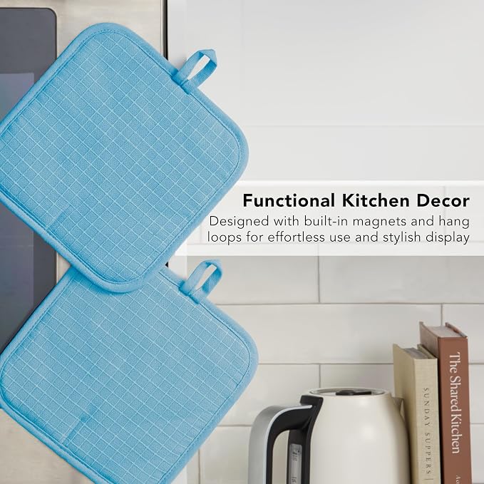 KITCHENAID Gourmet Series Gridlines Pot Holders 2-Pack Set, Heat Resistant up - Image 6
