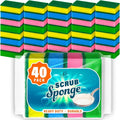 DecorRack 40 Pack Kitchen Sponges, Heavy Duty, Non-Scratch Cleaning Scrub by DecorRack