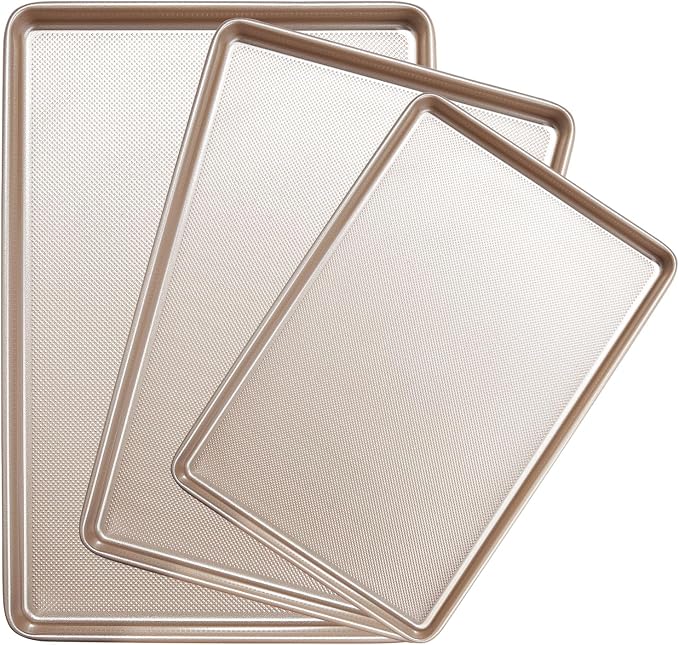 Baking Sheet Set of 3, Nonstick Heavy Duty Cookie Sheets - Image 7