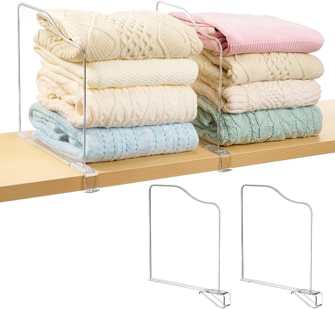 Vtopmart 4 Pack 12in Height Shelf Dividers by Vtopmart