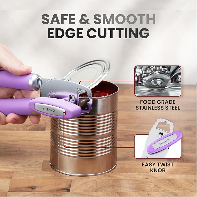 Zulay Kitchen Heavy Duty Stainless Steel Can Opener Manual - Image 4