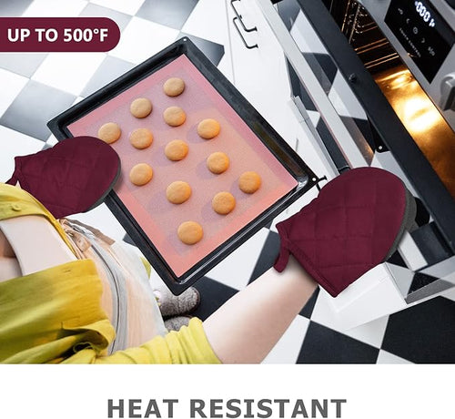 1 Pair Short Oven Mitts - Image 2