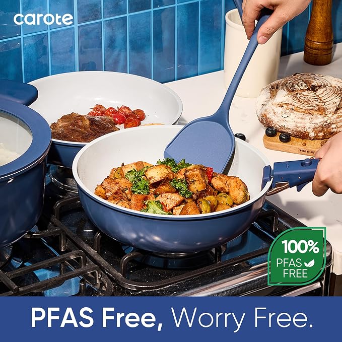 CAROTE 27pcs Ceramic Cookware Set Nonstick, Pots and Pans Set Non Stick - Image 7
