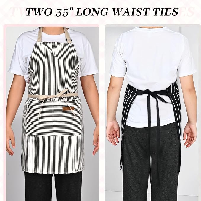 2Pack Adjustable Kitchen Apron for Women Men - Image 6