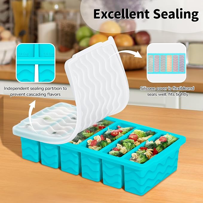Doasuwish 3-Pack Silicone Freezer Trays - Image 7