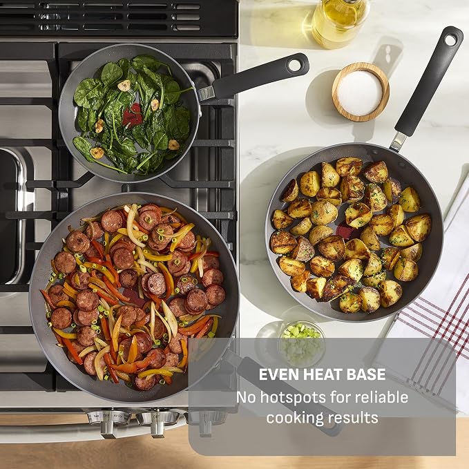 T-Fal Ultimate Hard Anodized Nonstick 10 Piece Cookware Set, Oven Safe Up to - Image 7