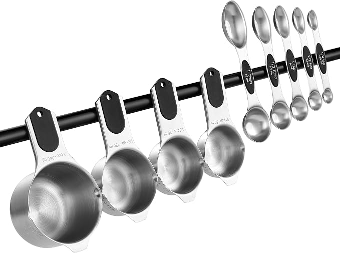 Spring Chef Magnetic Measuring Cups & Spoons Set, Strong N45 Magnets, Heavy - Image 8