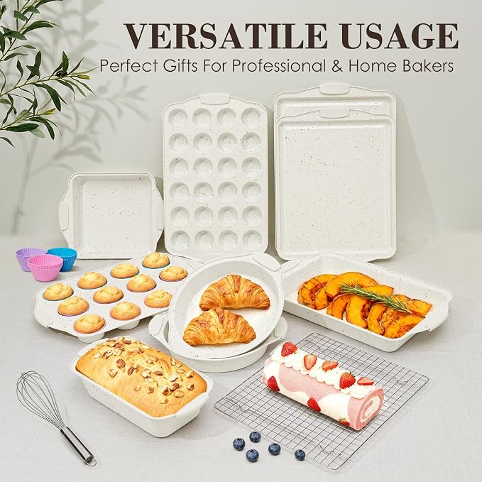 Baking Pans Set Nonstick, Stackable Bakeware Sets - Image 8