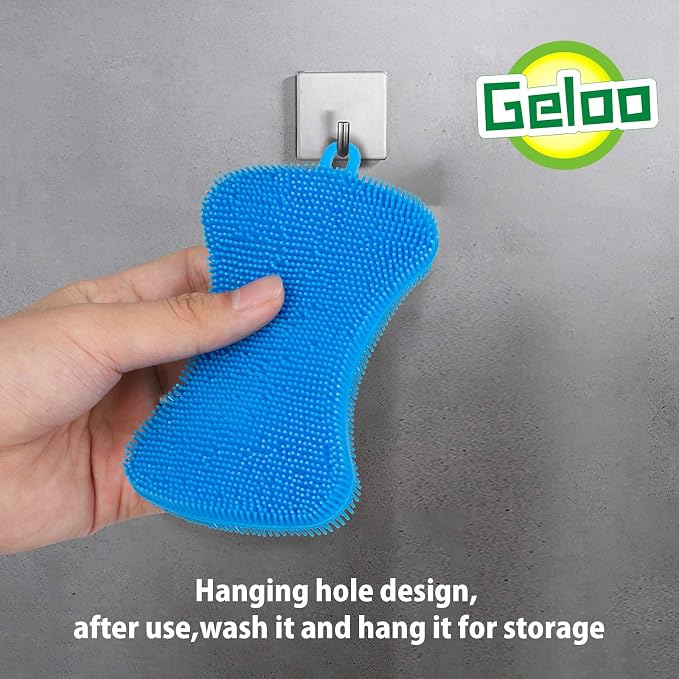 Geloo.Silicone Sponge Dish Brush, Double Sided Cleaning Brush - Image 7