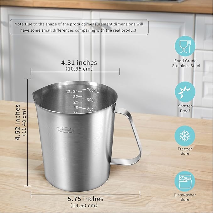 Measuring Cup, Newness Stainless Steel Measuring Cup - Image 4
