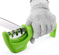 4-in-1 Kitchen Knife Accessories: 3-Stage Knife Sharpener Helps Repair by KITCHELLENCE