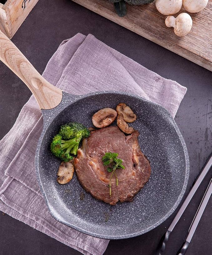 JEETEE 11 Inch Nonstick Frying Pan Stone Coating Cookware, Nonstick Omelette - Image 2