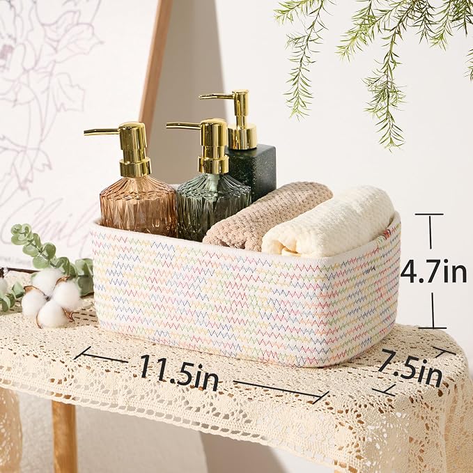 MiniArk Small Storage Baskets for Organizing | Closet Organizer Bins | Shelf - Image 3