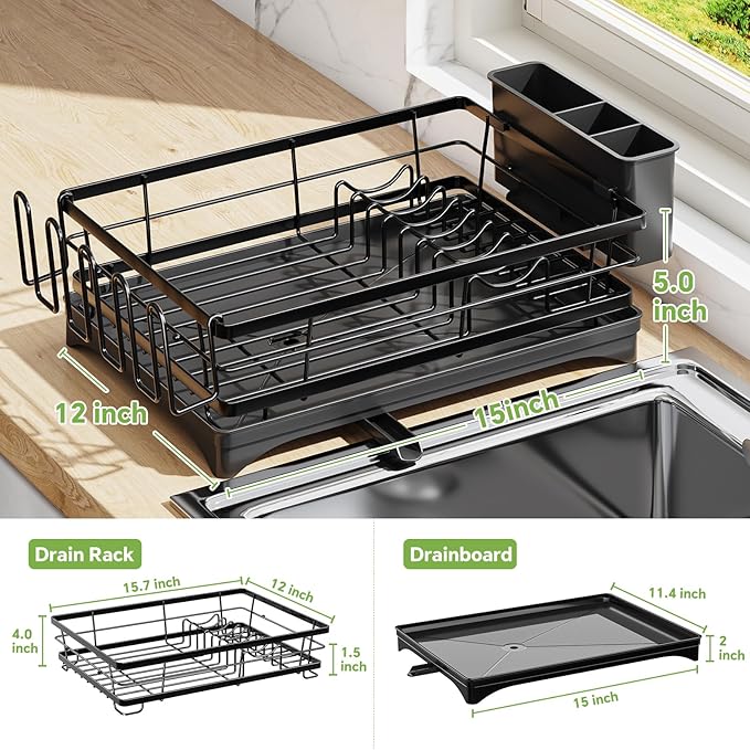 Ekisemio Dish Drying Rack for Kitchen Counter - Image 2