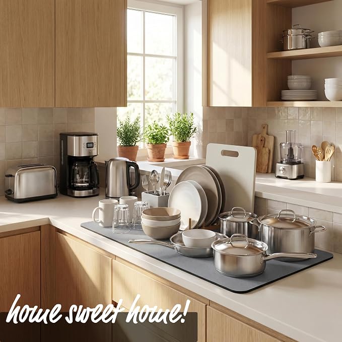 Extra Large Dish Drying Mats: 33"L x 17"W XXL Customizable Trimmable Non-Slip - Image 7