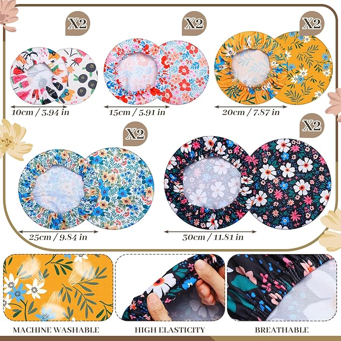 10 Pack Cloth Bowl Covers for Bread Rising - Image 5