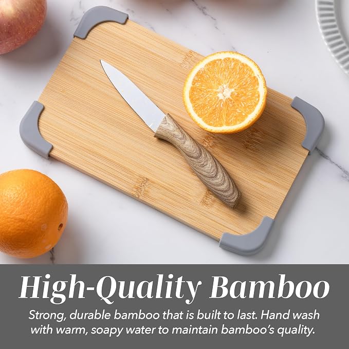 COOK WITH COLOR Non-Slip Cutting Board Set – Kitchen Essentials with Easy Grip - Image 4