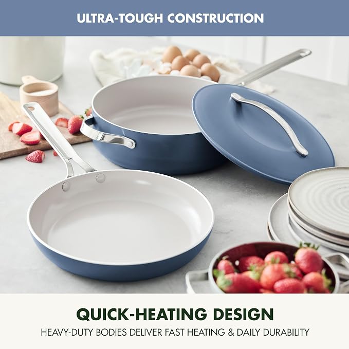 GreenPan Nova 10” Frying Pan Skillet and 4.37QT Sauté Pan - Image 8