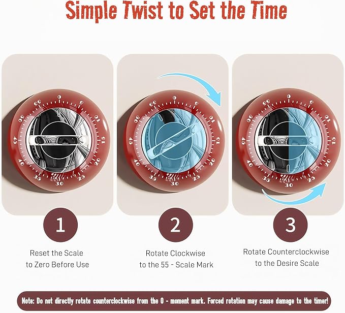 Magnetic Mechanical Kitchen Timer - Image 2