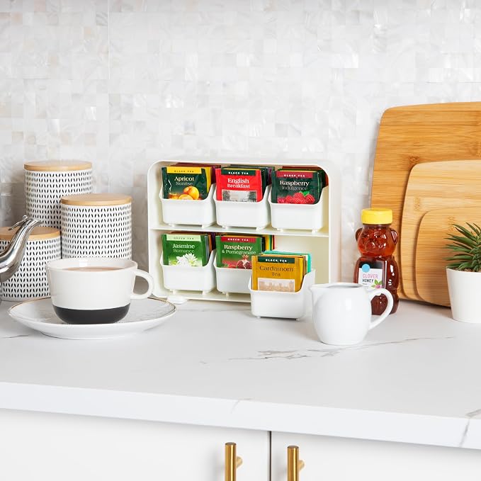 Mind Reader Tea Bag Organizer, Tea Station Organizer, Countertop Storage - Image 2