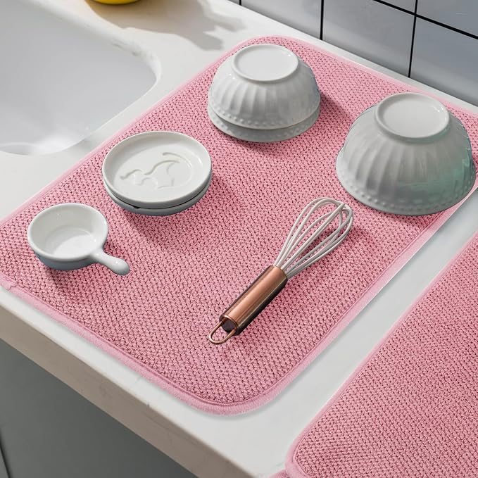 GeeRic Microfiber Dish Drying Mat, Super Absorbent Kitchen Dish Drying Pad - Image 5