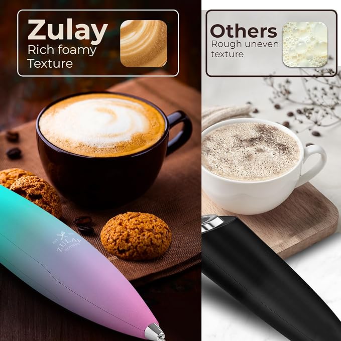 Zulay Kitchen Patented Tornado Triple Whisk Milk Frother - Image 6