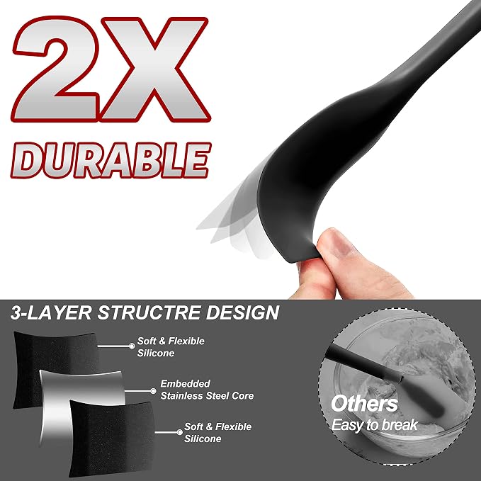 Anaeat 4 Piece Silicone Spatula Set - Image 4