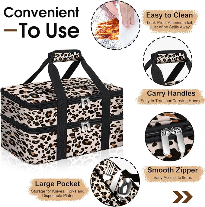 Double Insulated Casserole Carrier, Portable Casserole Carrier - Image 3