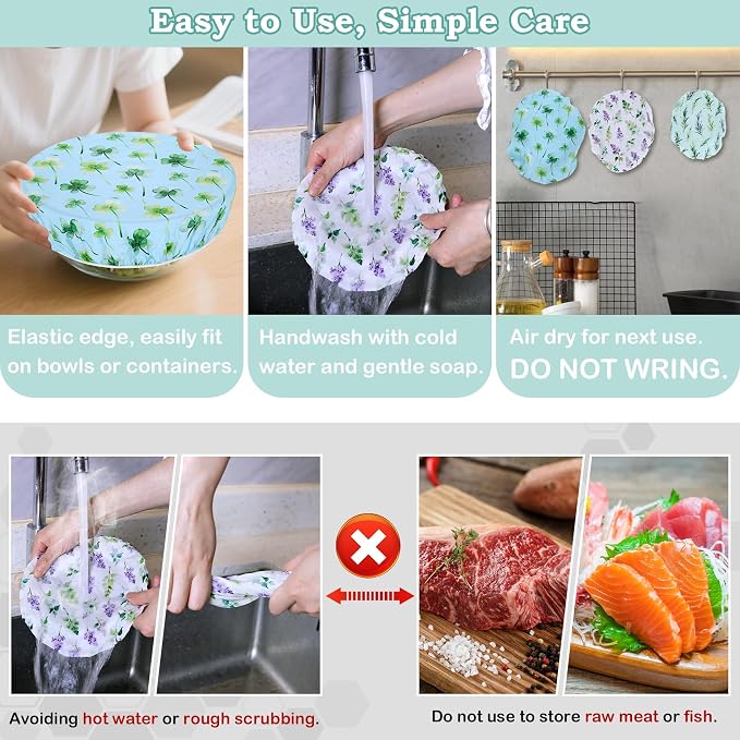 5-Size Reusable Beeswax Bowl Covers - Image 6