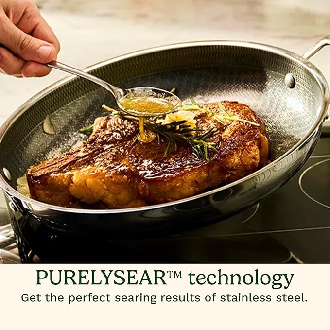 Cuisinart FusionPlus Hybrid Stainless Steel Cookware Set, 5-Piece Skillet - Image 3
