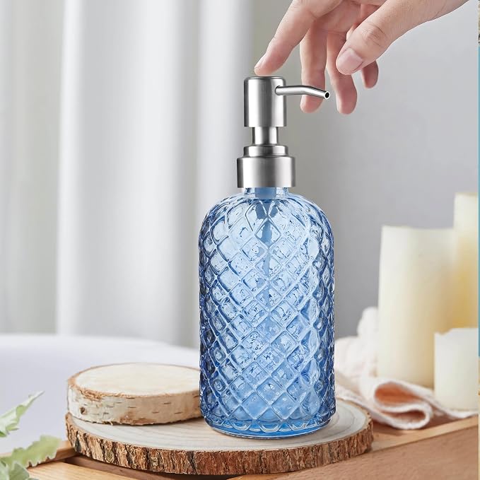 14 Oz Refillable Glass Soap Dispenser - Image 4