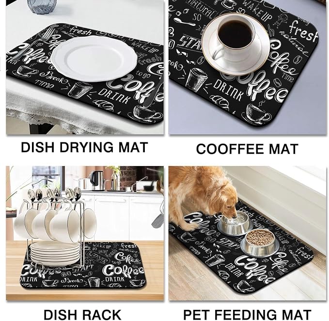 Dish Drying Mat for Kitchen Counter 2 Pack - Image 6