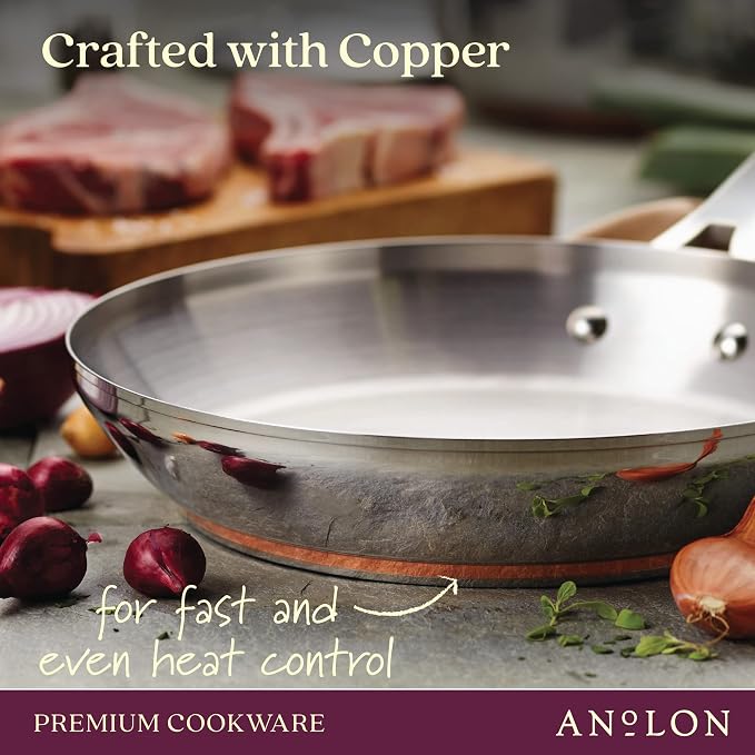 Anolon Stainless Steel & Hard Anodized Aluminum, Cookware Set - Image 3