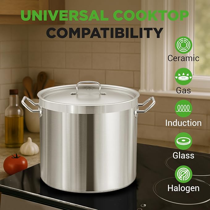 Nutrichef Stainless Steel Cookware Stockpot, 30 Quart Heavy Duty Induction Soup - Image 7