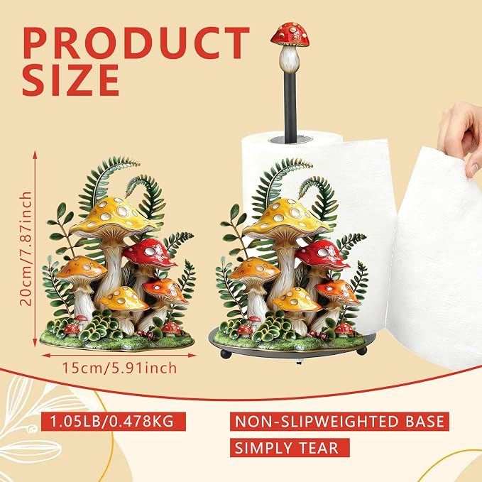 Thyle Mushroom Paper Towel Holder - Image 3