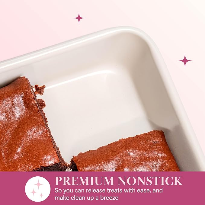 Paris Hilton Nonstick Carbon Steel Bakeware Collection, 9-Inch Square Cake Pan - Image 4