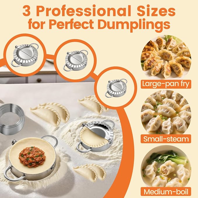 3-in-1 Stainless Steel Dumpling Maker Set - Image 3