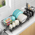 Large Dish Drying Rack, Expandable Dish Rack for Kitchen Counter, Dish
