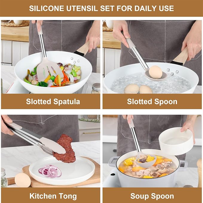 LIANYU 15 Pcs Kitchen Cooking Utensils Set - Image 5