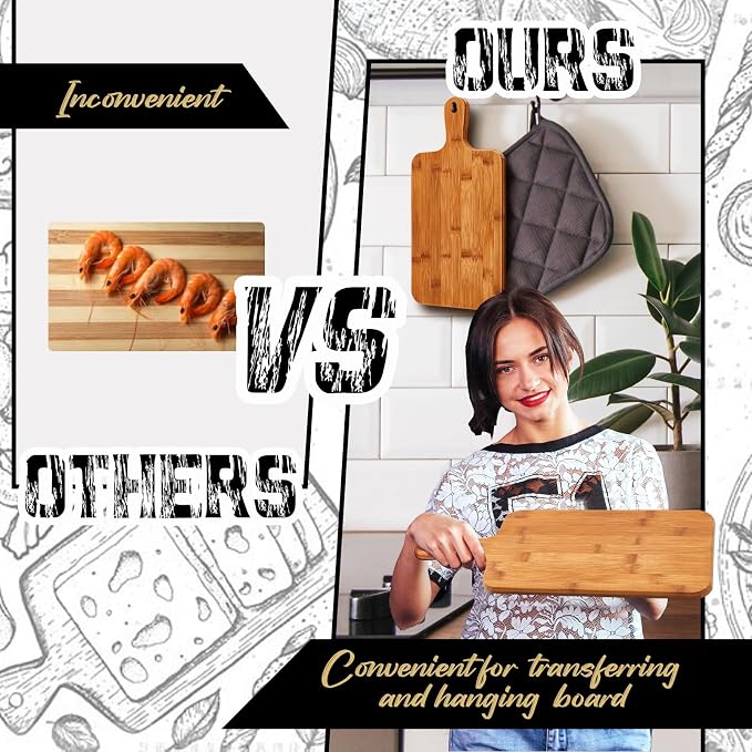 Nuenen 10 Pcs Wood Cutting Board - Image 3