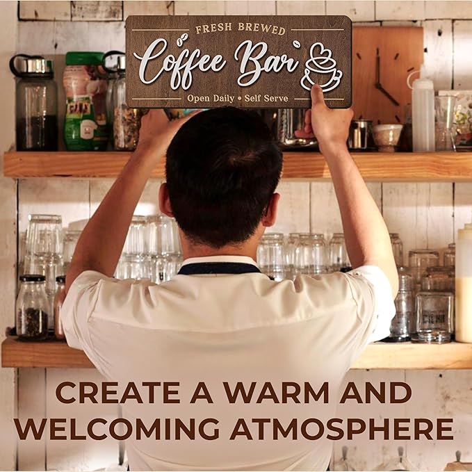 Woodamore Coffee Bar Signs for Wall Decor - Image 6